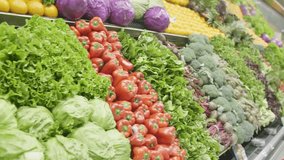 Healthy food supermarket  video shot