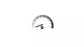 Speedometer animation ,arrow rotted low and speed . 
