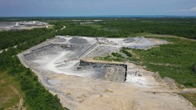 Limestone mines in Canadian wilderness of the Ottawa Valley in Ontario