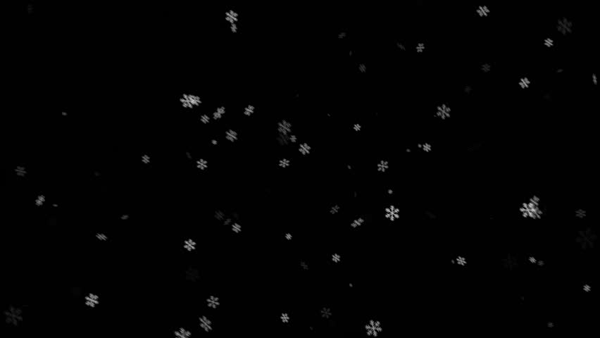 Realistic snow falling 4K motion loop on black background. Royalty-Free Stock Footage #1104796617