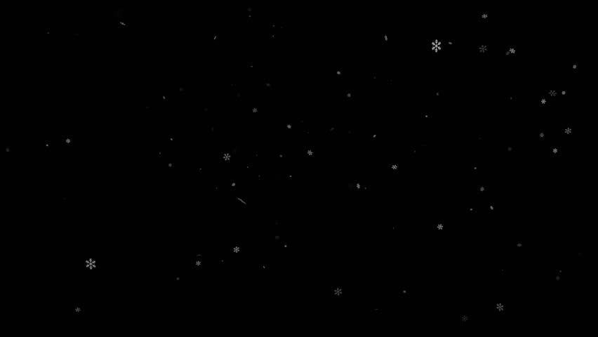Realistic snow falling 4K motion loop on black background. Royalty-Free Stock Footage #1104796619