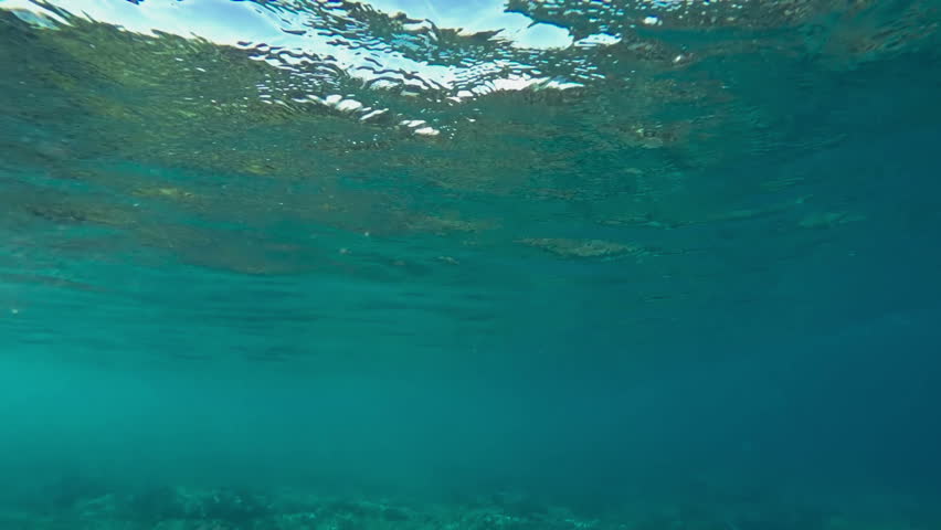 Underwater Ocean Wave Crashing in Clear Water  Royalty-Free Stock Footage #11048240