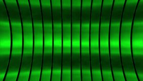 Green  glossy and silver metallic stripes. Geometric tech abstract motion background. Seamless looping Industry aluminum ,chrom bars moving animation backdrop , surface flow curving iron reflection
