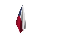3D rendering of the flag of Czech Republic waving in the wind.
