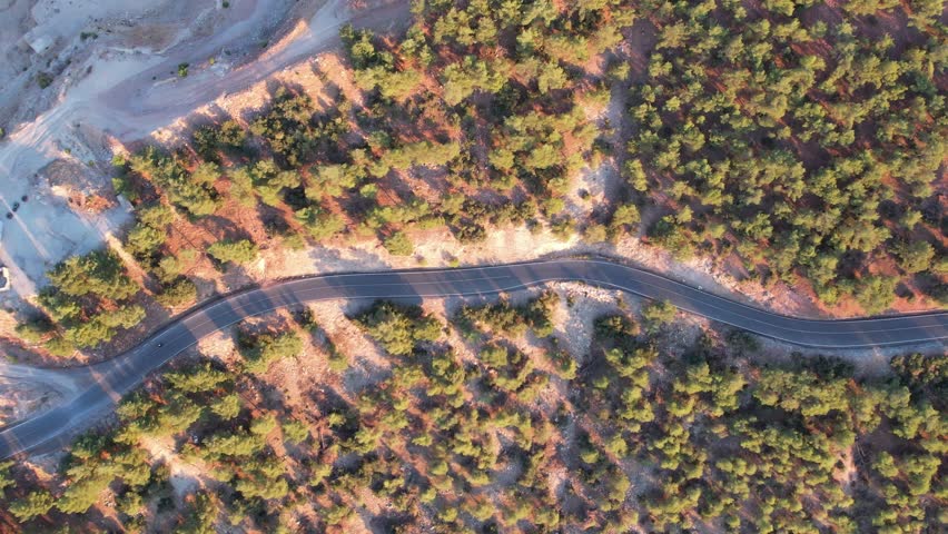 Kahramanmaraş Sarıçukur village road aerial bird's eye view | Shutterstock HD Video #1104861291