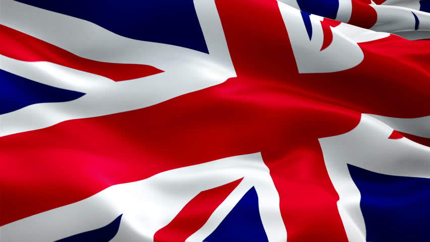 United Kingdom flag. Sign of United Kingdom seamless loop animation. UK flag HD Background. United Kingdom flag Closeup 1080p video for presentation London vacation Wales. National 3d UK flag waving. 