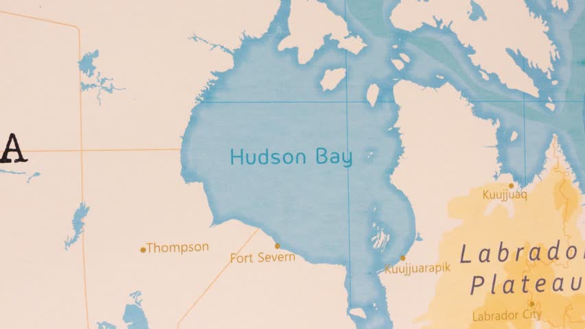 A Rotating Map Centered on Hudson Bay.