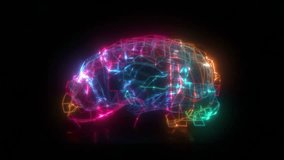 Digital Brain animation, AI artificial intelligence. Neural network. Big data deep learning modern technologies, Big data flow analysis, Neurosurgery Brain scan technology, Thinking process.	 - Powered by Shutterstock - Get 15% off with code: PIKWIZARD15