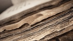 Slider macro view of ancient papyrus,archival manuscripts.Medieval library tomes - Powered by Shutterstock - Get 15% off with code: PIKWIZARD15