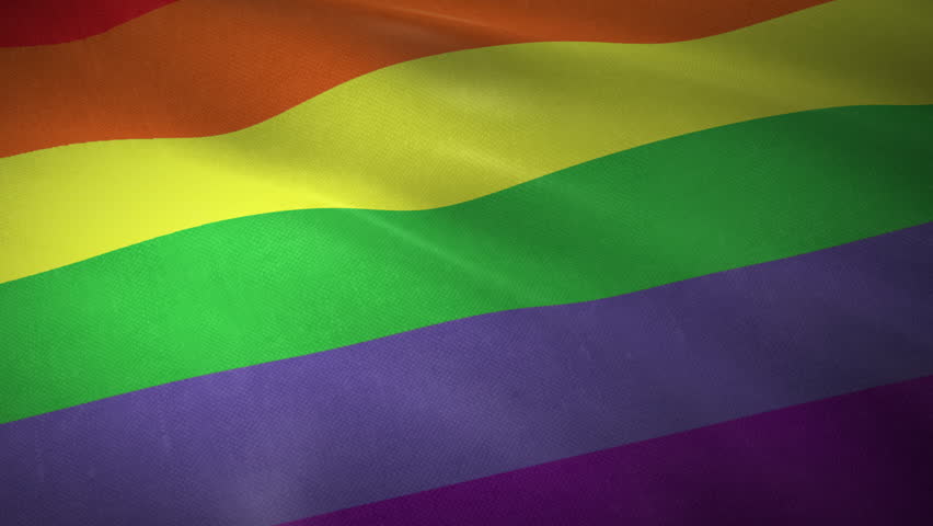 Text celebrate pride month animation on Rainbow LGBT flag. lgbt gay pride flag. lesbian. Gay. Bisexual. Transgender social movements. Human rights and tolerance. Background animation Royalty-Free Stock Footage #1104903263