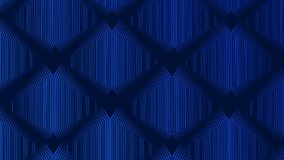 Abstract 4k luxury blue gradient background with stripes. Geometric graphic motion animation. Seamless dark background. Simple elegant universal minimalist.