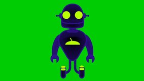 Technical Robot Green Screen Ultra Hd video animation 