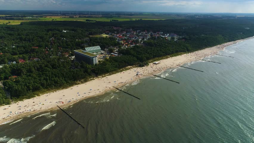 Beach Baltic Sea Pobierowo Plaza Morze Baltyckie Aerial View Poland