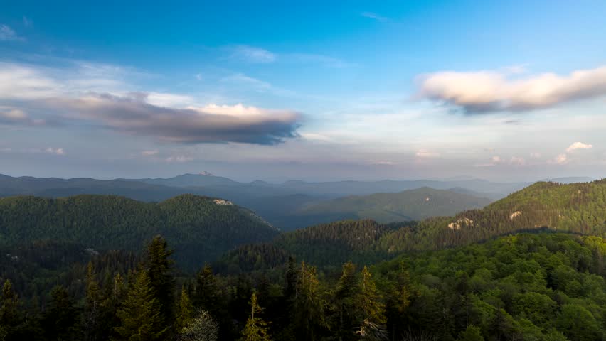 Timelapse of the clouds moving in the mountains of Croatia