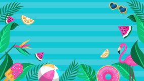 Summer Cartoon Background Ball Tropical Nature Holiday Sale Background - Powered by Shutterstock - Get 15% off with code: PIKWIZARD15
