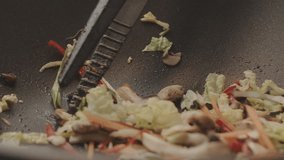 Organic food styling and ripe food. Fall vegetables on blue background. Cooking natural vegetables. Variety of vegetables with red and green pepper, salat, cucumber, onion, mushroom, leaf. - Powered by Shutterstock - Get 15% off with code: PIKWIZARD15