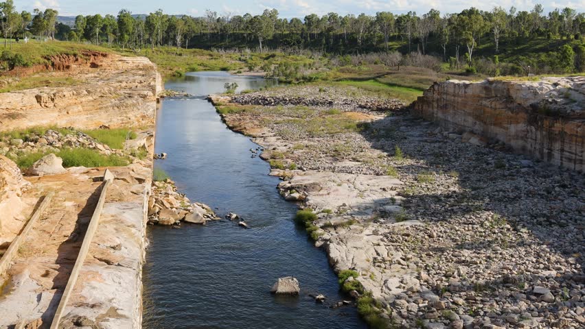 Downstream from the Plunge Pool of Wivenhoe Dam, Southeast Queensland, Australia.