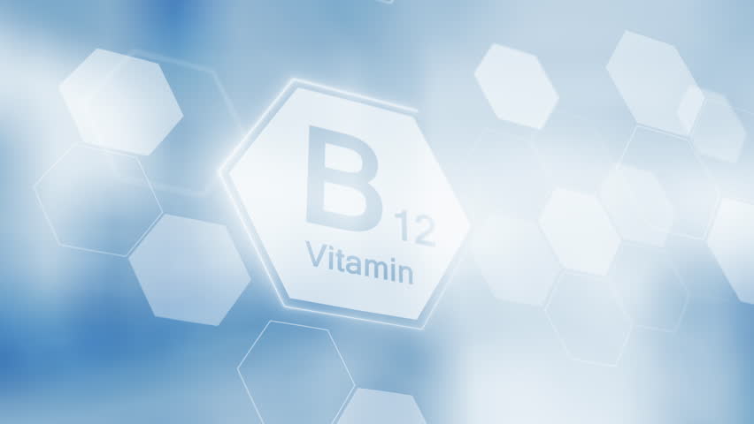 Symbol for the Vitamin B12. Clean abstract commercial background Royalty-Free Stock Footage #1104973121