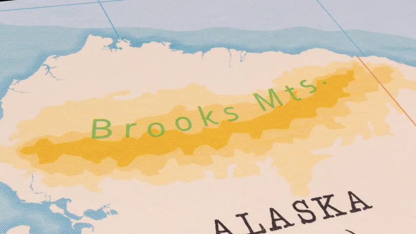 A Rotating Map Centered on Brooks Mountains.