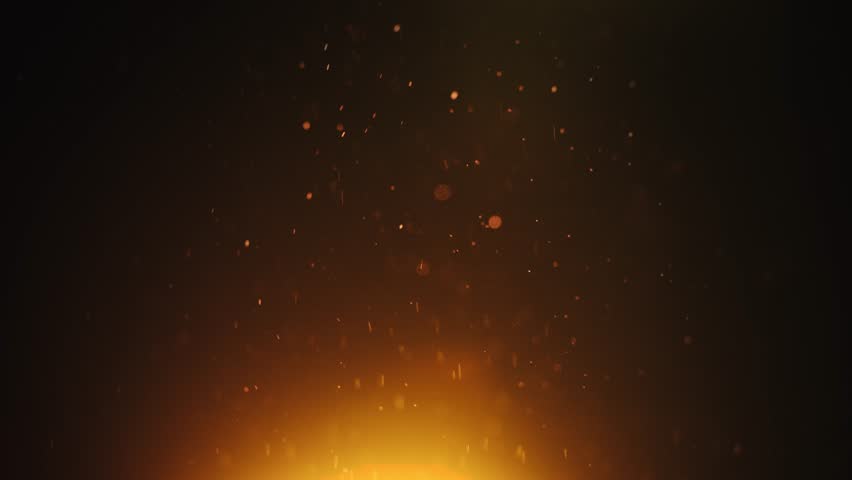 Particles, Overlay, Dust, burning yellow background