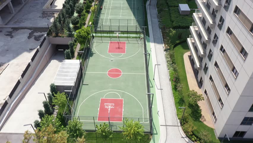 Basketball Court and Tennis Court in Luxury Residential Complex