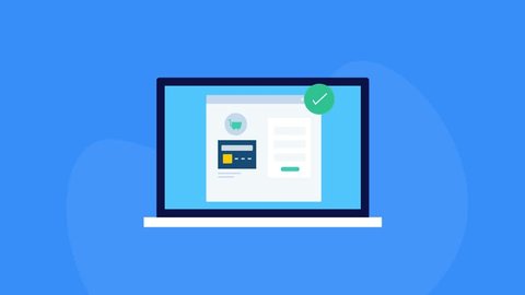 Ecommerce checkout process. Secure online checkout. Online credit card payment. Website payment gateway - 2D animation video clip – Video có sẵn