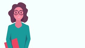 lip syncing Facial Animation for narration. head of female character speaking, Teacher. looped animated footage in flat style. talking mouth and lips expressions, articulation  - Powered by Shutterstock - Get 15% off with code: PIKWIZARD15