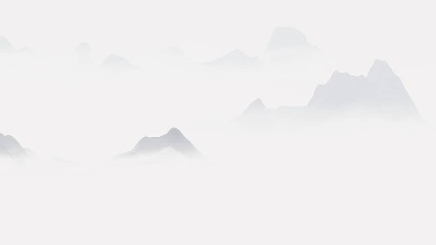 Chinese style ink painting mountains. Digital drawing. Royalty-Free Stock Footage #1105016071