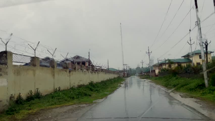 Travel to a beautiful destination rainy and dark atmosphere in Srinagar Jammu and Kashmir