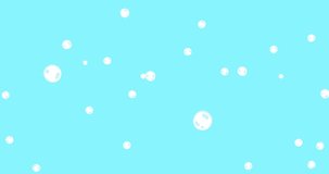 Slow snow seamless loop cartoon animation hand drawn isolated. Motion design flat snow element isolated no wind – up to down. Business, fairy tales, art, fashion, etc...