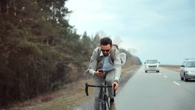Businessman In Suit Riding On Bicycle. Trip To Work On Bike. Cyclist Businessman Hurry To Work. Traffic Jam In City. Commuter Healthy Lifestyle On Bike. Travelling On Office. Lose No Time In Rush Hour - Powered by Shutterstock - Get 15% off with code: PIKWIZARD15
