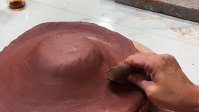 Working With Clay in Ceramic Workshop Video