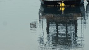 Reflection of a Boat in Sea Video