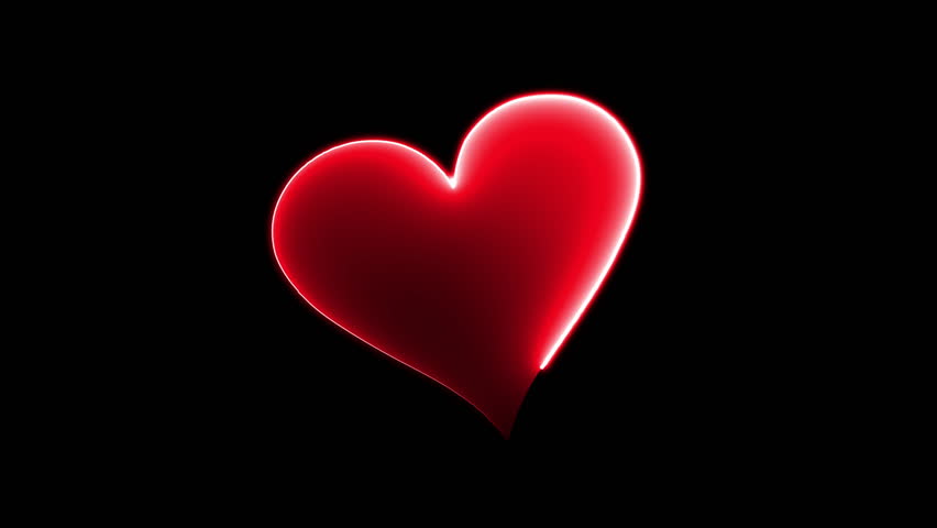 4K Animated Neon Line Light Beating Heart Icon with Pink Neon Light Effect Isolated on Black Background. Valentines day design element. Glowing neon heart. Red Neon Heart Isolated on Black Background. Royalty-Free Stock Footage #1105074627