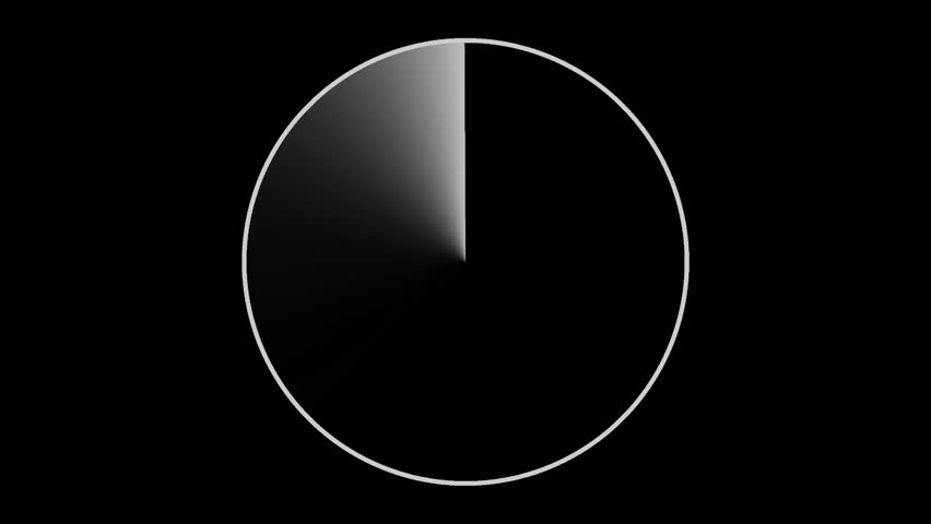 Monochrome Round Radar With A Black Background And White Frame Loop | Shutterstock HD Video #1105083857