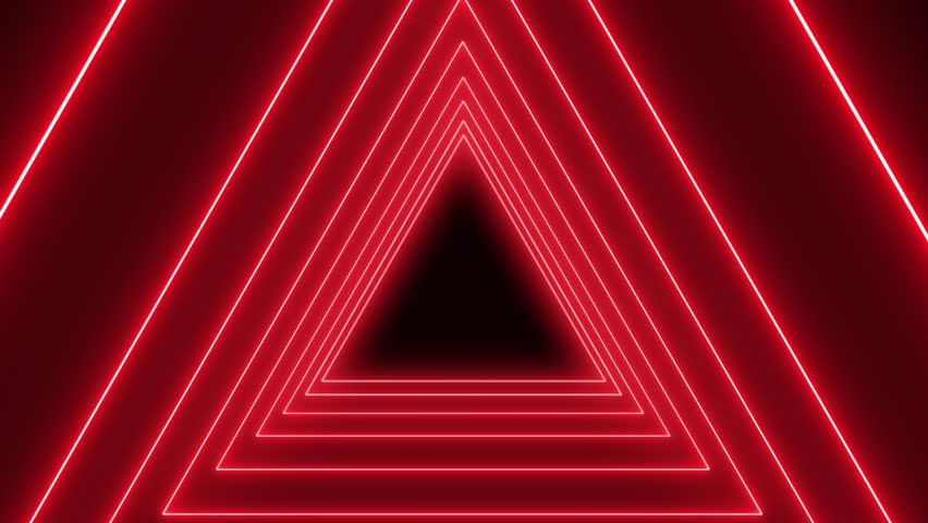 Video animation of many triangles in neon red on dark background. - abstract background - seamless loop Royalty-Free Stock Footage #1105085947