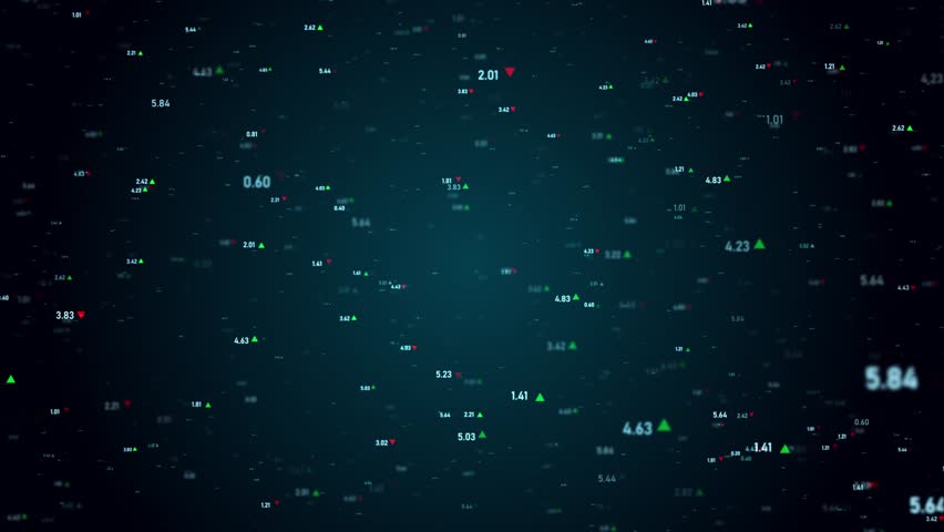 Animating Numbers and Connected Dots. Algorithms and Data Structures Concept over Dark Background	 Royalty-Free Stock Footage #1105089815