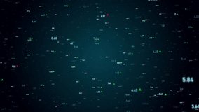 Animating Numbers and Connected Dots. Algorithms and Data Structures Concept over Dark Background	 - Powered by Shutterstock - Get 15% off with code: PIKWIZARD15