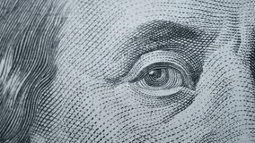 100 dollar bill with Benjamin Franklin face macro shot. Close up portrait of Benjamin Franklin on one hundred dollar bill - Powered by Shutterstock - Get 15% off with code: PIKWIZARD15