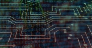 Animation of computer circuit board with data processing and binary coding. Global business, computing, transfer and data processing concept digitally generated video. - Powered by Shutterstock - Get 15% off with code: PIKWIZARD15