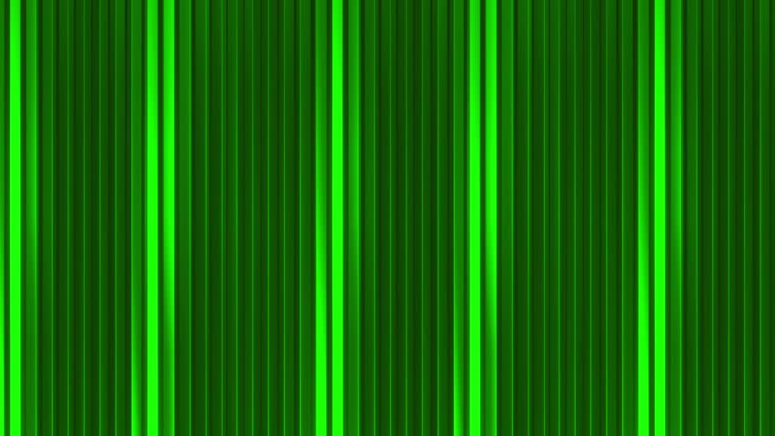 Green Neon light lines , sticks abstract  background. illuminated technology back stage show neon background appears and disappears. Bright live neon backdrop for inner , titles , logo wallpaper 4k 