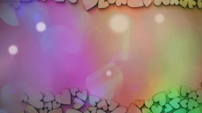 Blurred multicolored hearts.  Colorful frame Valentine’s Day background with copy space. Lens  Flares effect - Powered by Shutterstock - Get 15% off with code: PIKWIZARD15