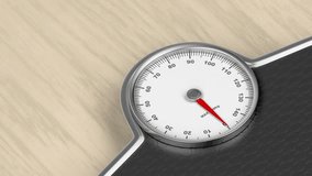 analog weight scale measure closeup concept of exercise fit diet obesity loss background