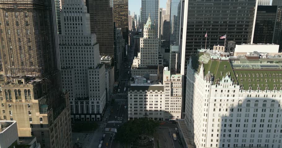 Aerial view of the famous Fifth Avenue, Manhattan, New York City, USA