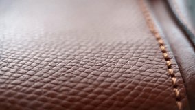 Macro Texture Brown Leather Bags Slider Shot