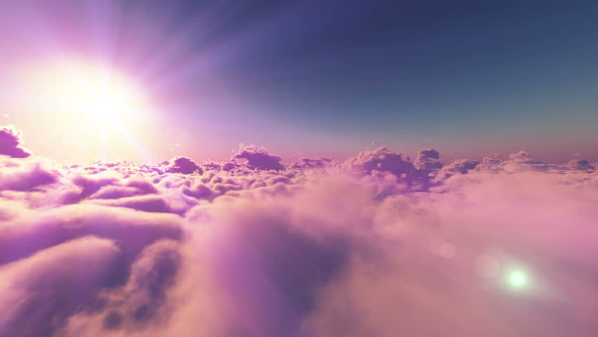 fly above cloud sun light