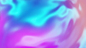 Glowing blue pink wavy liquid animation abstract background. Seamless loop. 4K footage