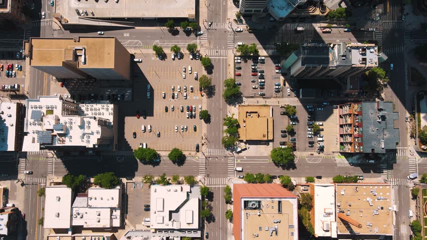 Downtown Denver, The Capital of Colorado State, USA - 4K Drone Footage