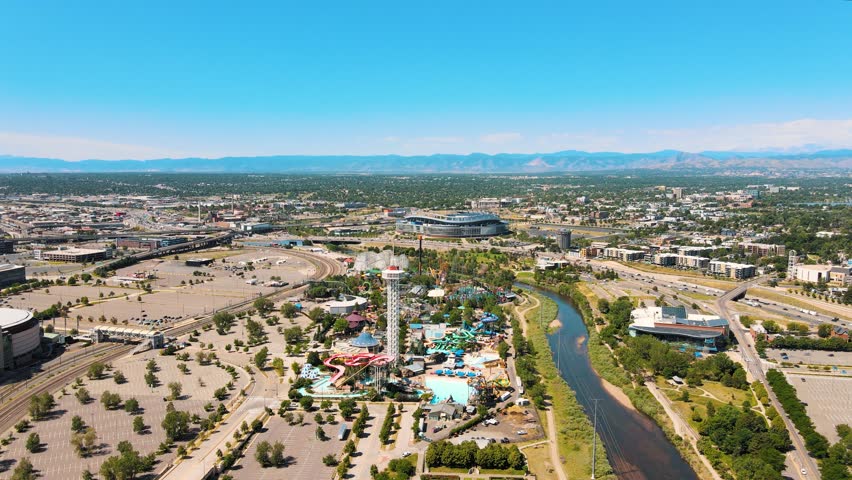 Downtown Denver, The Capital of Colorado State, USA - 4K Drone Footage