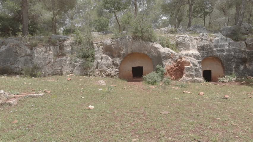 Hermesh Burial caves. An ancient burial site in northern Israel.